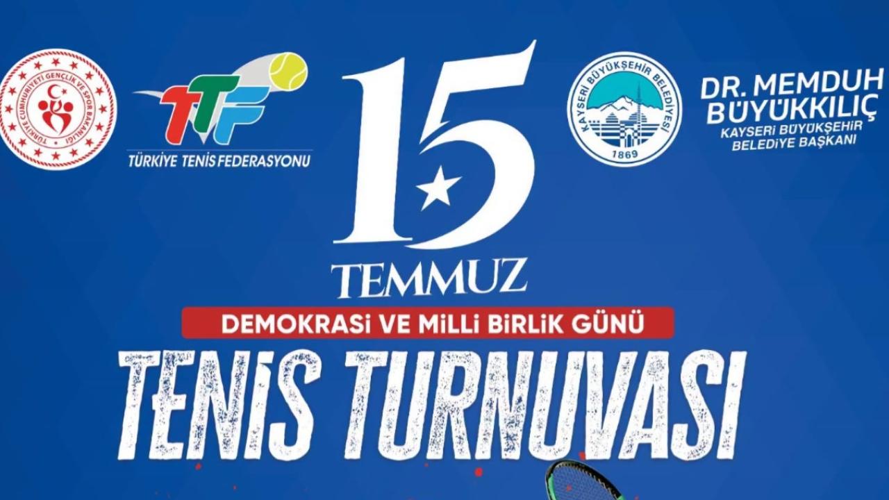 Büyükşehir Belediyesi "15 Temmuz Demokrasi ve Milli Birlik Günü Tenis Turnuvası" düzenliyor